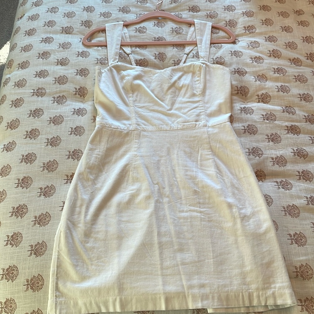 White Abercrombie Mini Dress, Linen